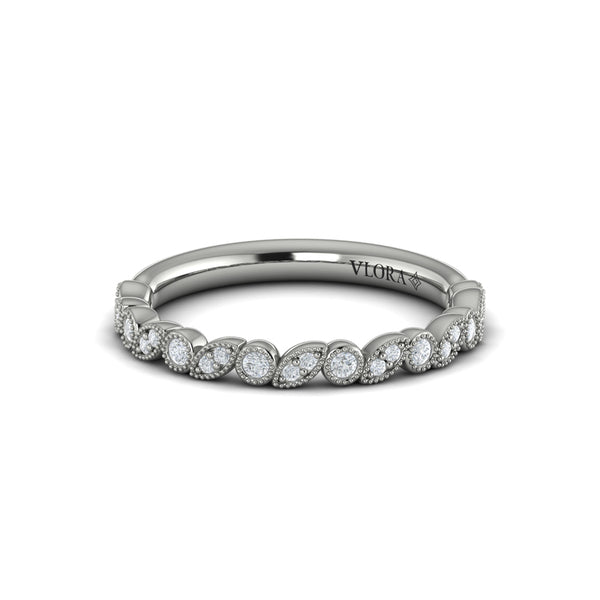Stackables Wedding Band in Platinum by Vlora Bridal