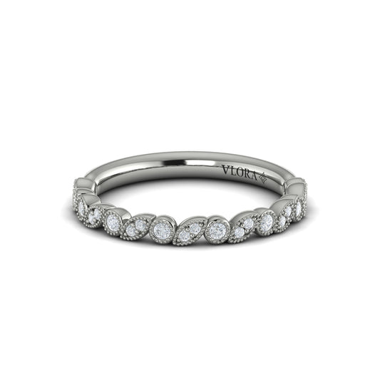 Stackables Wedding Band in Platinum by Vlora Bridal