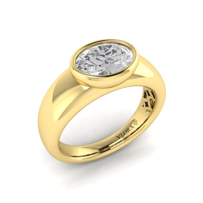 Sculpted Serenity Engagement Ring