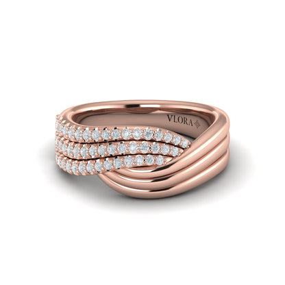 Triple Pavé Diamond Wrap Ring