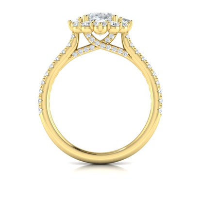 Harmony Halo Oval Engagement Ring