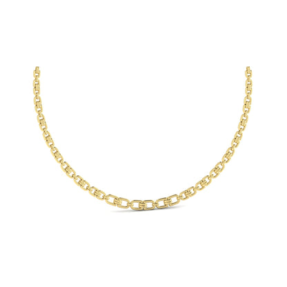 Linked Curves with Diamond Accent Necklace