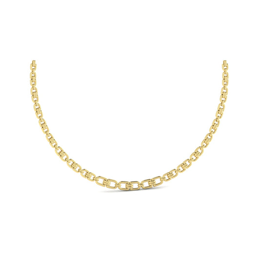 Linked Curves with Diamond Accent Necklace