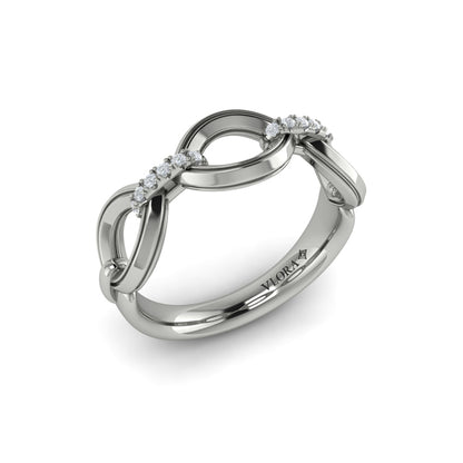 Open Navette Silhouette wtih Diamond Accent Ring
