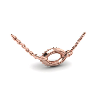 Open Navette Silhouette wtih Diamond Accent Pendant