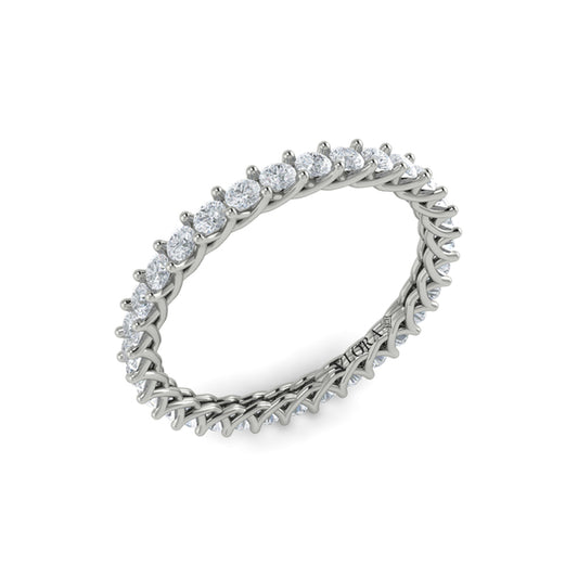 Eternity Bands Wedding Band in Platinum by Vlora Bridal