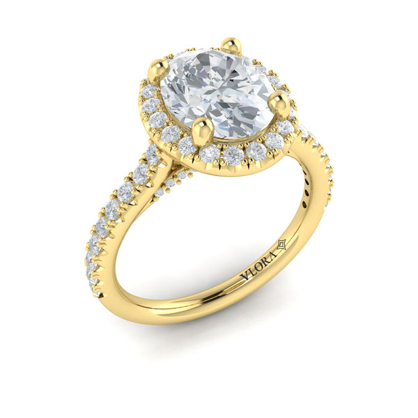 Timeless Oval Halo Engagement Ring