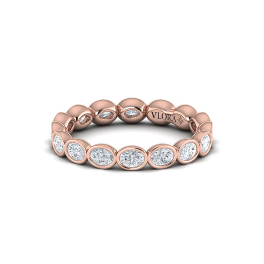 Bezel Set Oval Eternity Ring