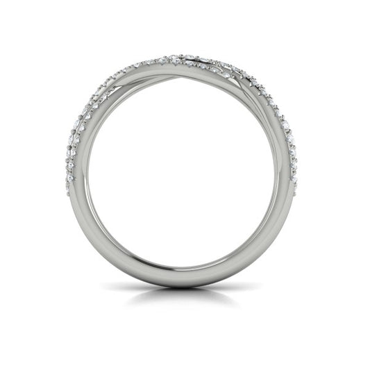 Stackable Bands Wedding Band in Platinum by Vlora Bridal