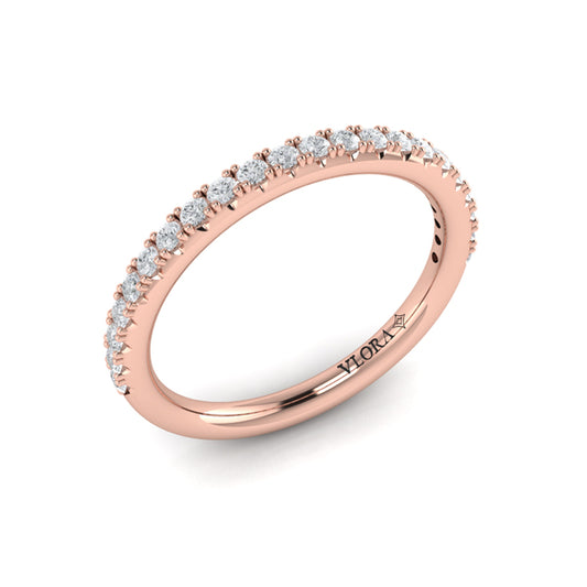 Matching Bands Wedding Band in 14K Rose Gold by Vlora Bridal