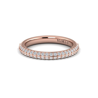 Matching Bands Wedding Band in 14K Rose Gold by Vlora Bridal