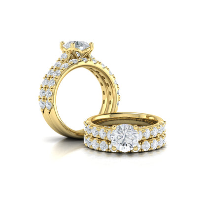 Matching Bands Wedding Band in 14K Yellow Gold by Vlora Bridal