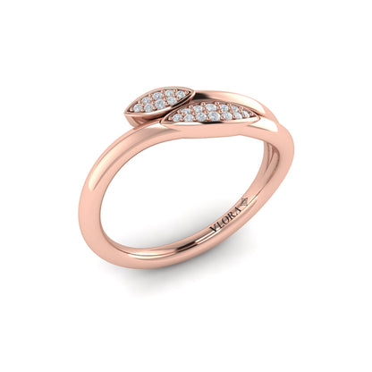 Double Oval Pavé Diamond Ring