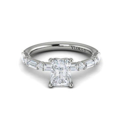 Daring Deco Emerald Cut Engagement Ring