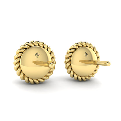 Round Shaped Diamond Pavé Earrings