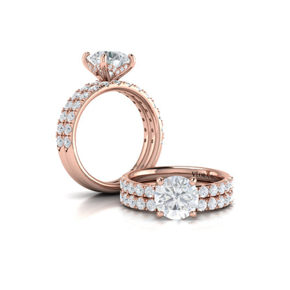 Matching Bands Wedding Band in 14K Rose Gold by Vlora Bridal