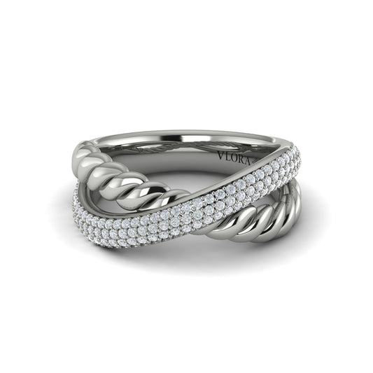 Twist Crossed Ring