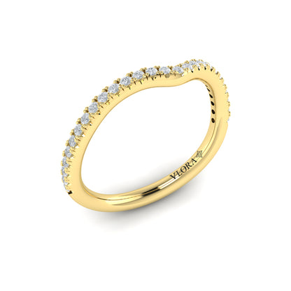Matching Bands Wedding Band in 14K Yellow Gold by Vlora Bridal