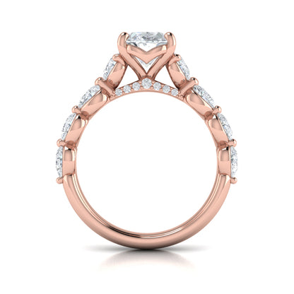 Cascade Oval Engagement Ring