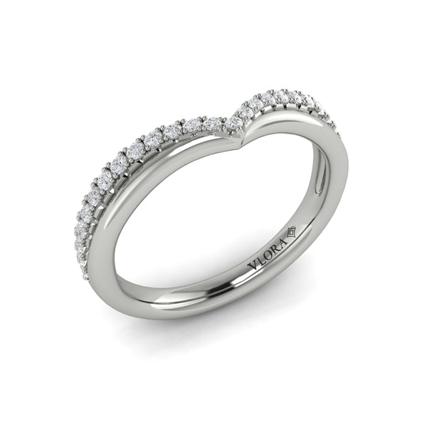 Contour Bands Wedding Band in Platinum by Vlora Bridal