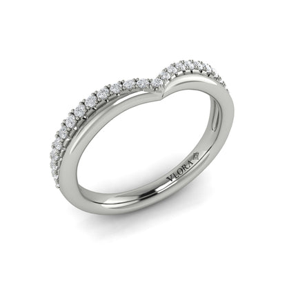 Contour Bands Wedding Band in Platinum by Vlora Bridal
