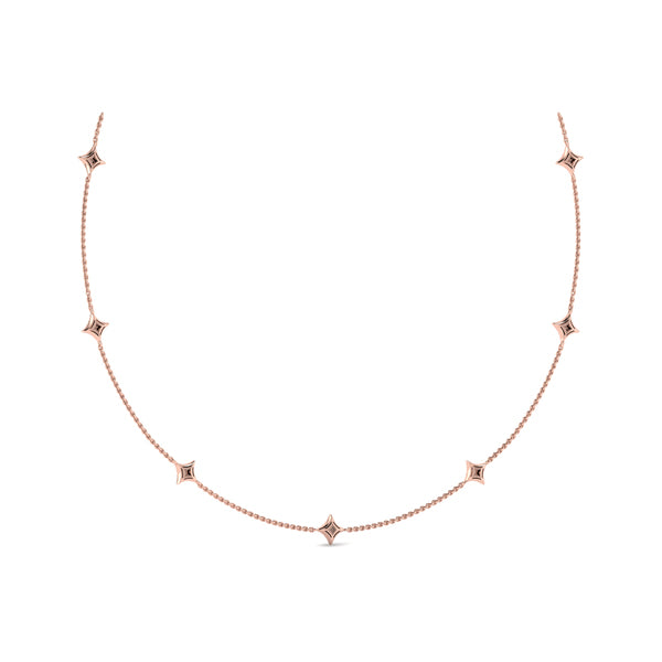 Diamond Cluster Multi Vlora Star Pendant Necklace