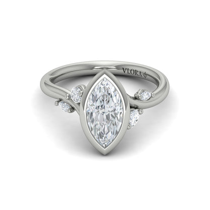 Marquise Bezel Diamond Accent Ring