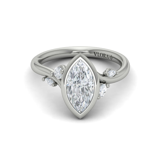 Marquise Bezel Diamond Accent Ring