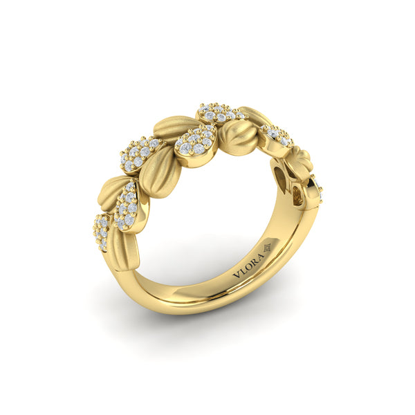 Scalloped Ring with Satin Finish