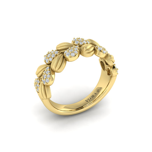 Scalloped Ring with Satin Finish