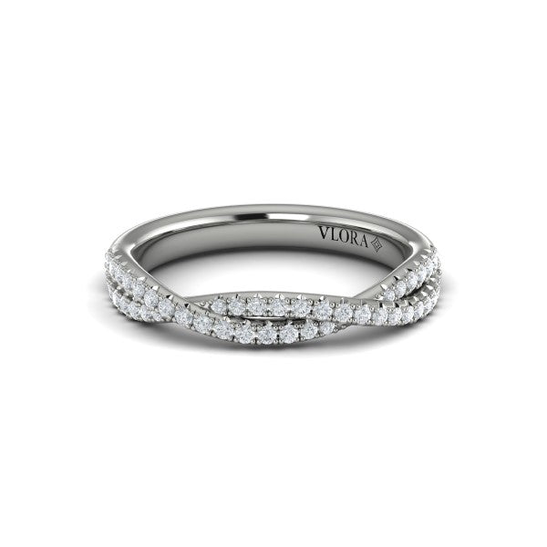 Stackable Bands Wedding Band in Platinum by Vlora Bridal