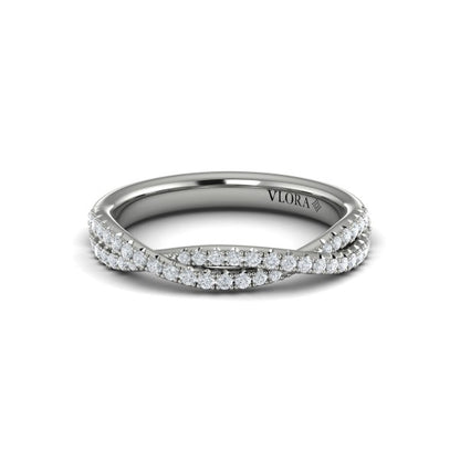 Stackable Bands Wedding Band in Platinum by Vlora Bridal