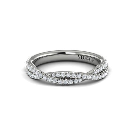 Stackable Bands Wedding Band in Platinum by Vlora Bridal