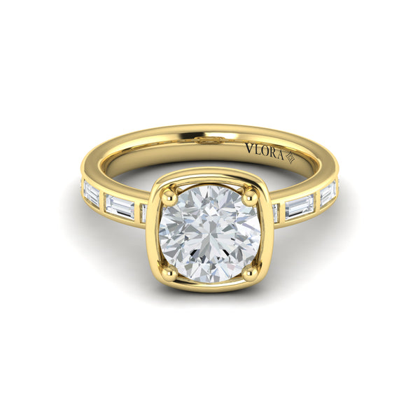 Art Deco Baguette Channel Engagement Ring