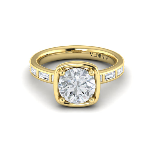 Art Deco Baguette Channel Engagement Ring