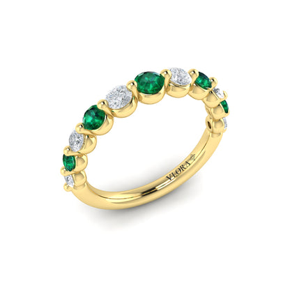 Diamond and Emerald Ring