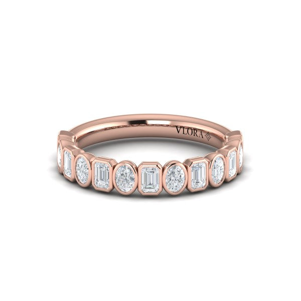 Geometric Bezel-Set Stackable Band
