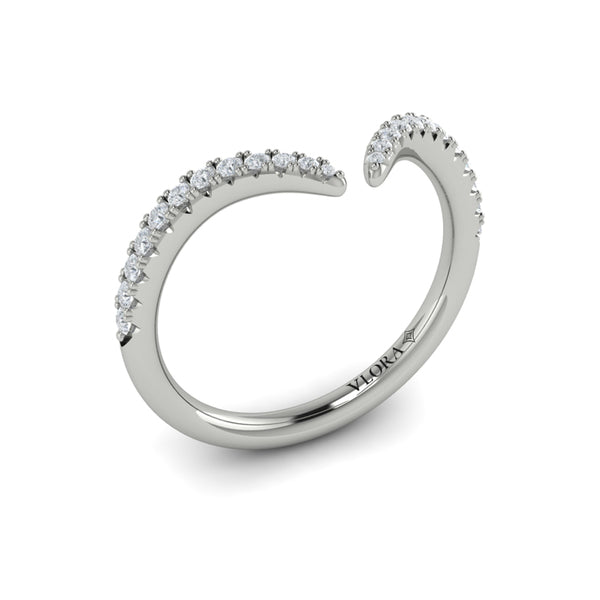 Diamond Open Chevron Ring