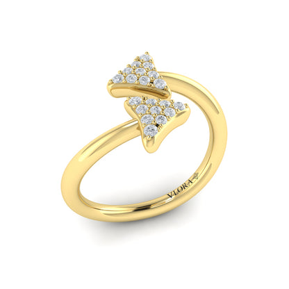 Diamond Trinity Wrap Ring