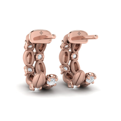 Cascade Hoop Earrings with Satin Finish