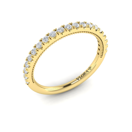 Matching Band for Deco Elegance Emerald Cut Halo Engagement Ring