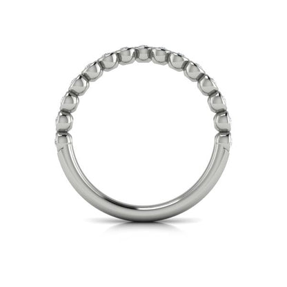 Contour Bands Wedding Band in 14K White Gold by Vlora Bridal