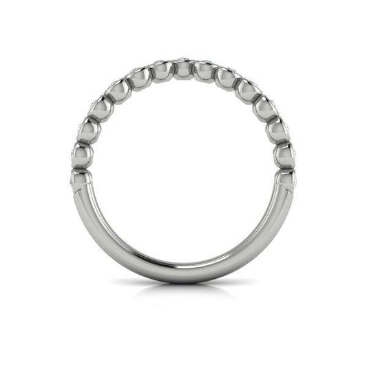 Bezel-Set Chevron Contoured Band