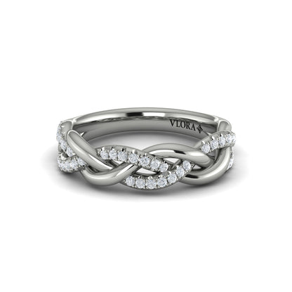 Alternating Diamond Twist Ring