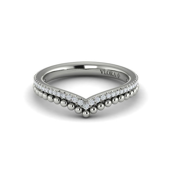 Contour Bands Wedding Band in Platinum by Vlora Bridal