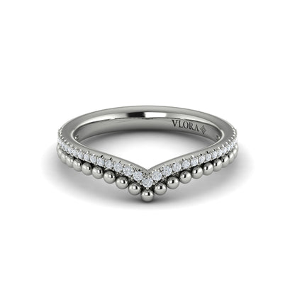 Contour Bands Wedding Band in Platinum by Vlora Bridal