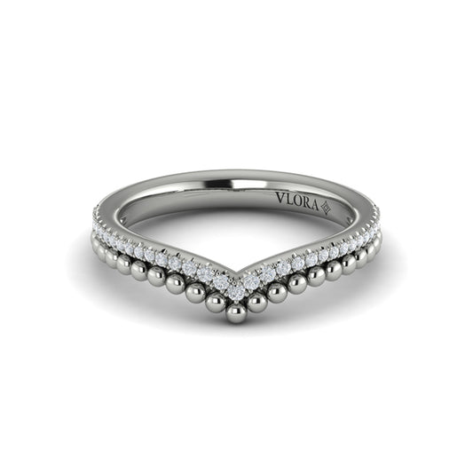 Contour Bands Wedding Band in Platinum by Vlora Bridal