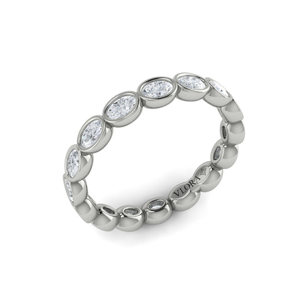 Bezel Set Oval Eternity Ring