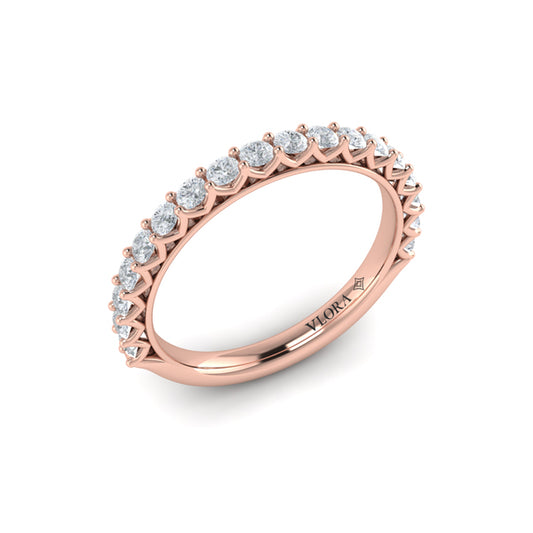 Matching Band for Woven Elegance Hidden Halo Round Engagement Ring