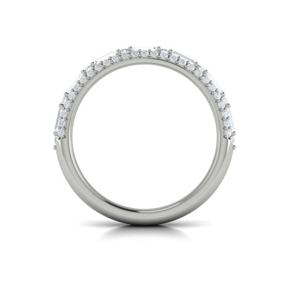 Baguette Domed Stackable Band